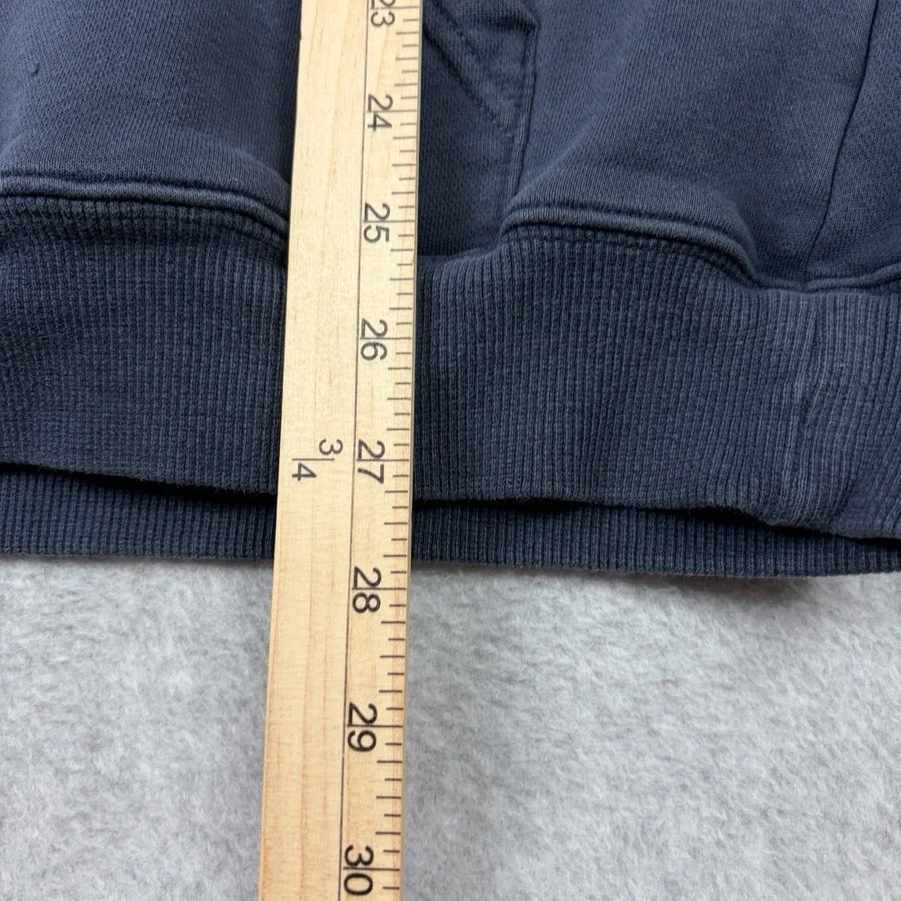 Adidas‎ Hoodie Mens Large Blue Embroidered Logo Distressed Grunge Pullover Y2K
